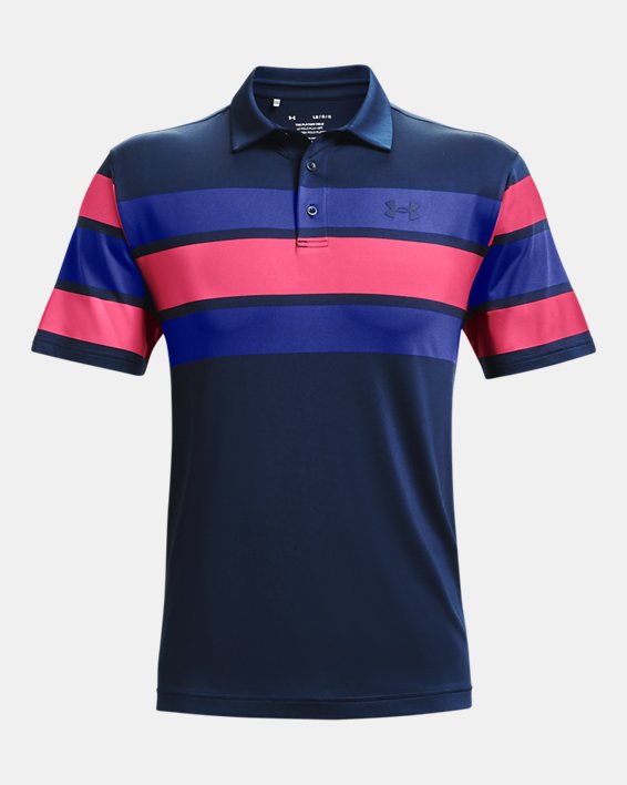 Polo UA Playoff 2.0 pour hommes, Navy, pdpMainDesktop image number 4